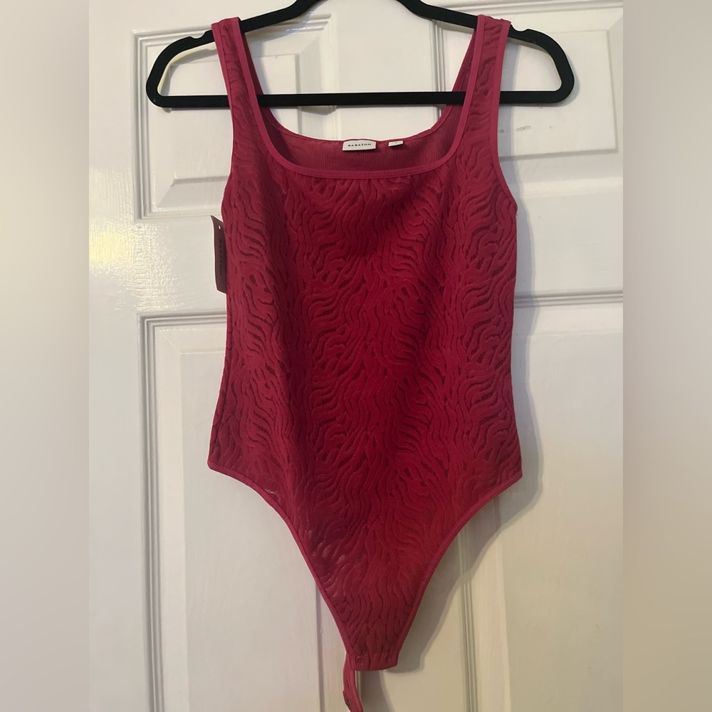 Babaton Bold Fuschia Shapelace Tank Small